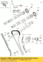 120530173, Kawasaki, corrente-guia, zx1000jbf upp kawasaki  zx 1000 2011 2012 2013 2014 2015 2016 2017 2018, Novo