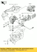 230070095, Kawasaki, lens-comp,head lamp,rh ksf450b kawasaki kfx 450 2008 2009 2010 2011 2012 2013 2014, New