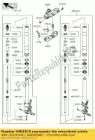 44013018544D, Kawasaki, pipe-fork inner,lh,blk/r kawasaki zzr  f performance sport zx1400 e zzr1400 abs 1400 , New