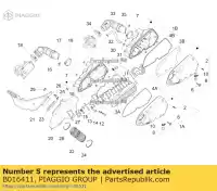 B016411, Piaggio Group, uszczelka vespa lx s zapm68300, zapm68303 125 150 2012 2016, Nowy