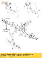 54730007200II, KTM, t?ok ii kpl. 78,0mm 380 98 ktm egs exc mxc sx kw europe lt australia usa 250 300 380 11 12 98 10 8, Nowy