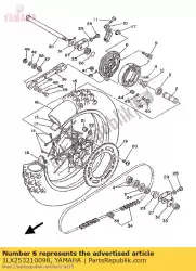 Aquí puede pedir placa, zapata de freno de Yamaha , con el número de pieza 1LX253210098: