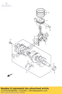 Suzuki 1222934E000D0 rolamento, virabrequim - Lado inferior