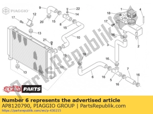 aprilia AP8120790 tee union - Bottom side