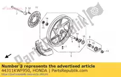 Ici, vous pouvez commander le col, fr. Côté roue auprès de Honda , avec le numéro de pièce 44311KWF950: