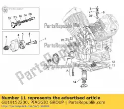 Aqui você pode pedir o filtro de óleo em Piaggio Group , com o número da peça GU19152200: