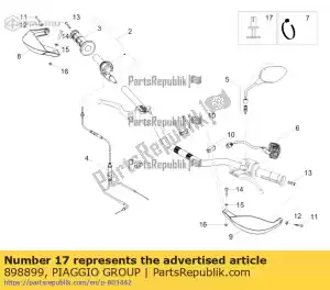 Piaggio Group 898899 rebite - Lado inferior