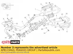 Qui puoi ordinare rh silencer prot .. Nero da Piaggio Group , con numero parte AP8119463: