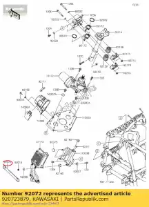 Kawasaki 920723879 banda, batería - Lado inferior