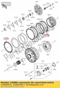 kawasaki 130880031 friction des plaques zx1400a6f - La partie au fond