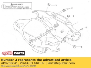 aprilia AP8258641 schwarzer stecker d14 - Unterseite