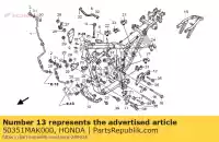 50351MAK000, Honda, protezione, tubo inferiore honda fmx fx slr 650 1997 1998 1999 2005 2006 2007, Nuovo