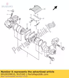 Qui puoi ordinare set pastiglie freno da Suzuki , con numero parte 6910020810: