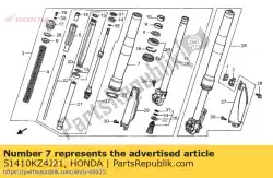 Ici, vous pouvez commander le tube, extérieur auprès de Honda , avec le numéro de pièce 51410KZ4J21:
