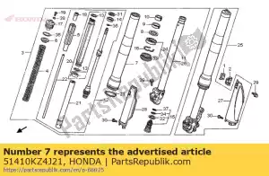 Honda 51410KZ4J21 tube,outer - Bottom side