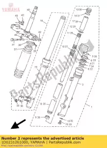 yamaha 1D0231261000 tube, outer (left) - Bottom side