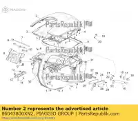 86043800XN2, Piaggio Group, He?m compartm. cover protect. aprilia mana na zd4rc000, zd4rca00, zd4rc001, zd4rcc00 zd4rcb00, zd4rcc01, zd4rce00 850 2007 2008 2009 2010 2011 2016, Nowy