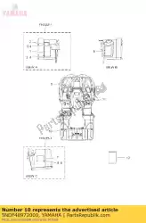 embleem van Yamaha, met onderdeel nummer 5NDF48972000, bestel je hier online: