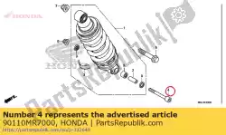Here you can order the bolt, socket, 10x70 from Honda, with part number 90110MR7000: