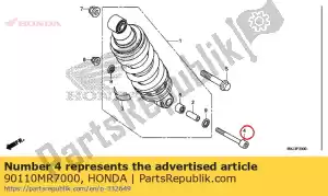 honda 90110MR7000 bolt, socket, 10x70 - Bottom side