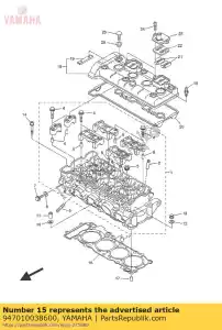 yamaha 947010038600 bougie, étincelle (cr10ek) - La partie au fond