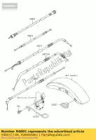 540011144, Kawasaki, cavo-tachimetro vn1500-b2 kawasaki vn zephyr zrx zxr 750 1100 1200 1500 1988 1989 1990 1991 1992 1993 1994 1995 1996 1997 1998 1999 2000 2001 2002 2003 2004 2005 2006, Nuovo