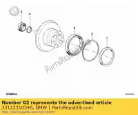 33122310546, BMW, spessore - 0,200mm bmw   750 800 850 1000 1100 1150 1200 1980 1981 1982 1983 1984 1985 1986 1987 1988 1989 1990 1991 1992 1993 1994 1995 1996 1997 1998 1999 2000 2001 2002 2003 2004 2005 2006 2007 2008 2009, Nuovo