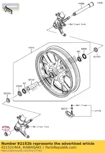 kawasaki 921521464 colar, porca, 24 mm zx636-b1h - Lado inferior