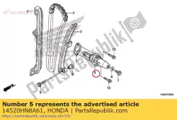 Here you can order the lifter assy., tensioner from Honda, with part number 14520HN8A61: