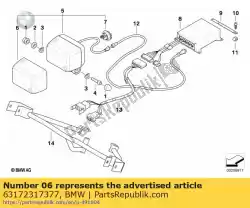 Here you can order the blue lens f flash signalling light from BMW, with part number 63172317377: