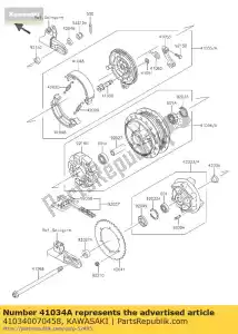 kawasaki 410340070458 drum-assy,rear brake,sil ej800 - Bottom side