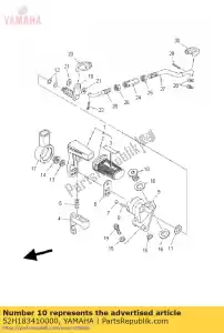 yamaha 52H183410000 shaft, rink - Bottom side