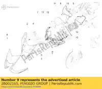 2B002165, Piaggio Group, luchtinlaat, esquerda aprilia caponord 1200 2015, Novo