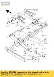 arm-comp-swing, zilver zx600-e1 van Kawasaki, met onderdeel nummer 330010033TX, bestel je hier online: