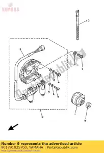 Yamaha 901791025700 nut (2k7) - Bottom side