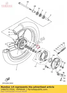 yamaha 2482513500 engrenagem - Lado inferior