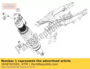 ktm 18187K5501 enlace monoshock 350 sx-f 11 - Lado inferior