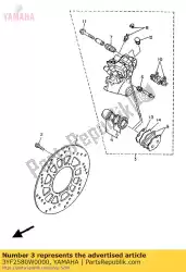 Ici, vous pouvez commander le étrier assy, ?? Arrière 2 auprès de Yamaha , avec le numéro de pièce 3YF2580W0000: