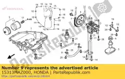 Aqui você pode pedir o tubo comp. C, óleo em Honda , com o número da peça 15313MAZ000: