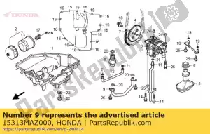 Honda 15313MAZ000 tubo comp. c, óleo - Lado inferior