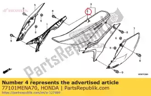 honda 77101MENA70 lederen bekleding, stoel (geen letters bedrukt) - Onderkant