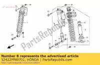 52422MN9701, Honda, ajustador, mola (showa) honda nx dominator  xl transalp v nx650 xl600v trx450r sportrax 37kw te30u australia trx450er 650 600 450 , Novo