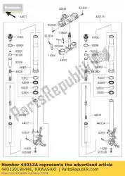 Aqui você pode pedir o tubo-garfo interno, rh, blk / g zx140 em Kawasaki , com o número da peça 44013018644E: