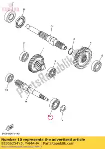 yamaha 93306254Y5 llevando - Lado inferior