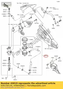 Kawasaki 430150126 cylinder-assy-master, rr - Onderkant