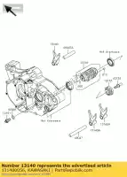 131400056, Kawasaki, changement de fourche, en kx250w9f kawasaki kx 250 2009 2010 2011 2012 2013 2014 2015 2016, Nouveau