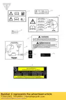 T3900390, Triumph, label loopt binnen triumph daytona 675 from vin 564948 daytona 675 vin 381275 to vin 564947 daytona 675r from vin 564948 street triple from vin 560477 street triple r from vin 560477 street triple r to vin 560476 street triple to vin 560476 675 2008 2009 2010 2011 2012 2013, Nieuw