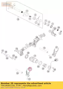 ktm 79434001100 schakelvork 5e-6e versnelling - Onderkant