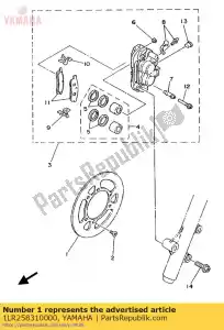 Yamaha 1LR258310000 disc, brake (right) - Bottom side