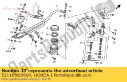 Tutaj możesz zamówić zacisk b, rr. Przewód hamulcowy od Honda , z numerem części 52116MS6900: